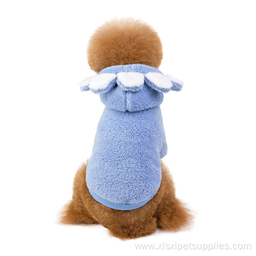 2021 new Comfortable sunflower design fleece dog clothes